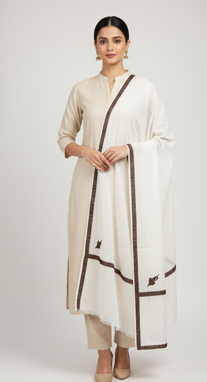 The Kashmiri 'Kunj' Silhouette Stole