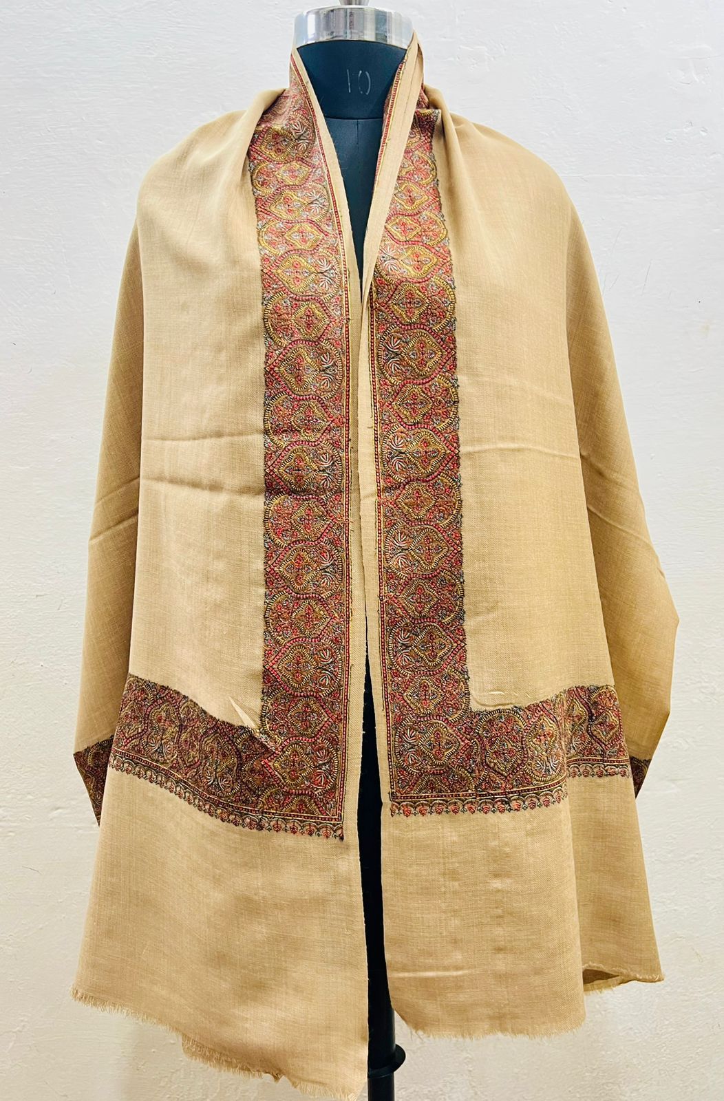 The 'Heirloom Palla' Pure Pashmina Sozni Embroidered Shawl