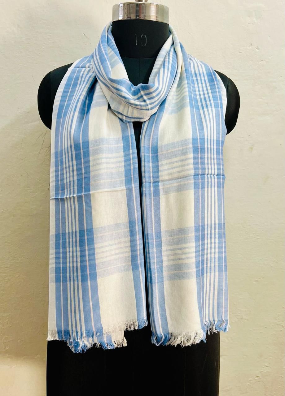 Pastel Breeze Modal Silk Check Stole