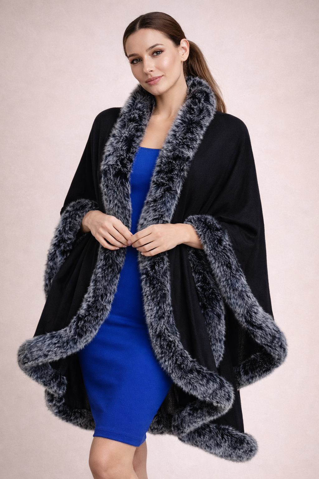Premium Pashmina Blend Stole – Black Charcoal