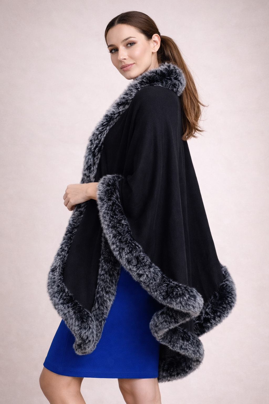 Premium Pashmina Blend Stole – Black Charcoal