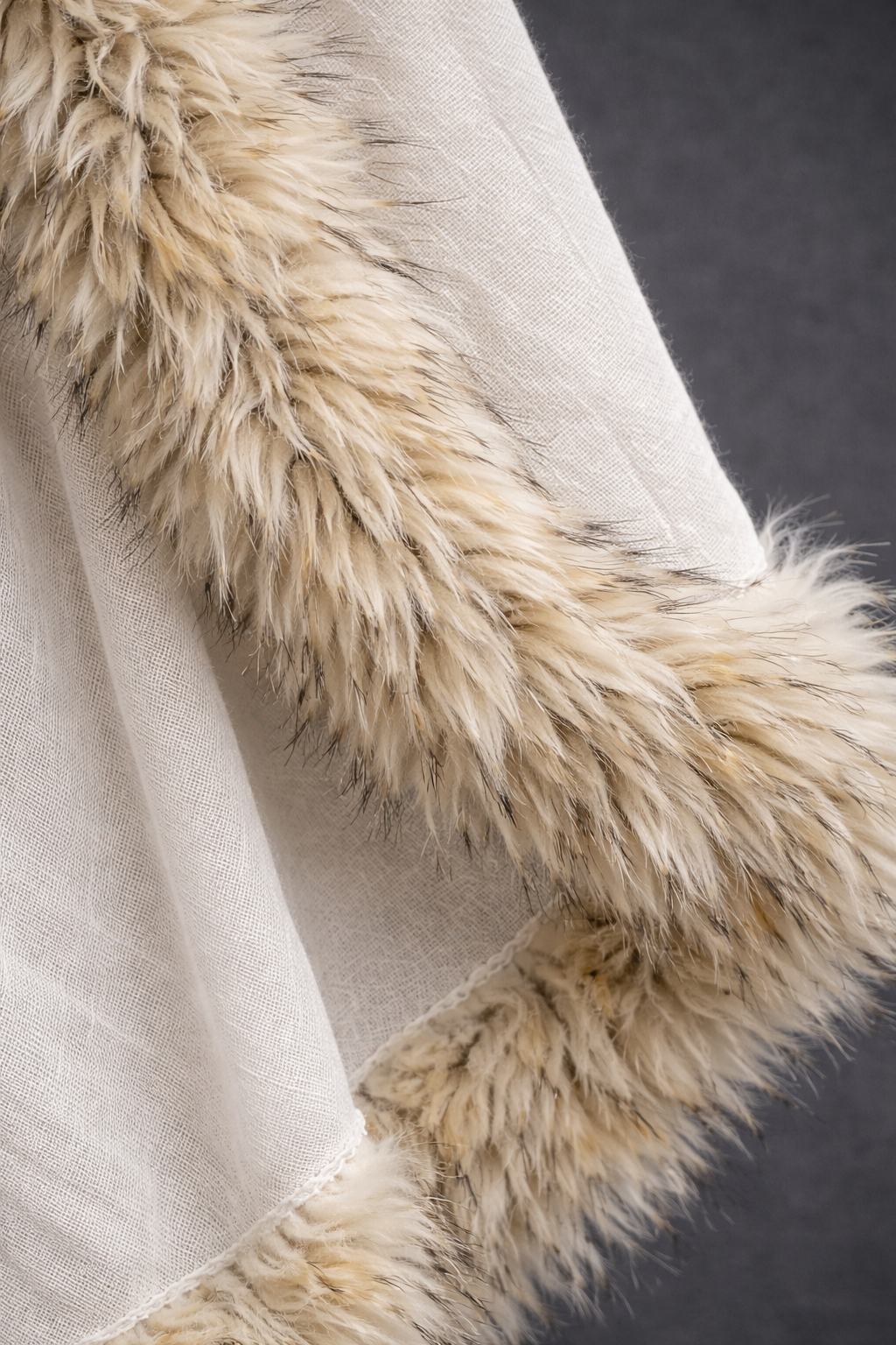 Premium Pashmina Blend Stole – Ivory Sand