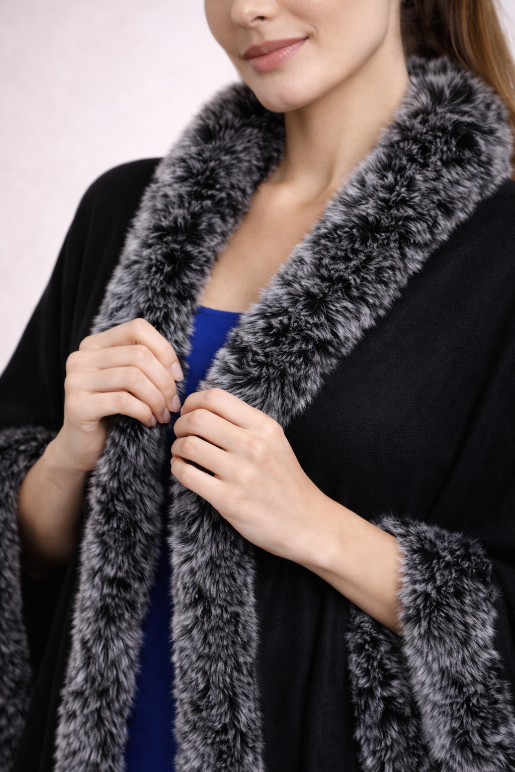 Premium Pashmina Blend Stole – Black Charcoal