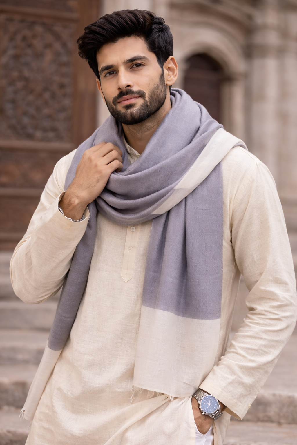 Heritage Pure Pashmina Gents Shawl – Royal FW Collection