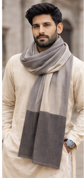 Product Name: Heritage Pure Pashmina Gents Shawl – Plain Luxury FW CollectionDimensions: 50 \times 100 inches (Full Size)