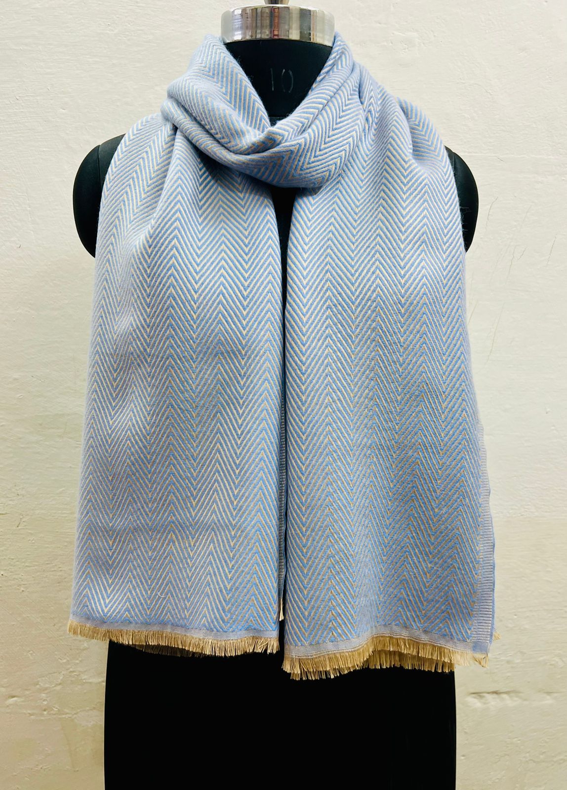 The Meridian Weave Stole (Pashmina Wool Herringbone)