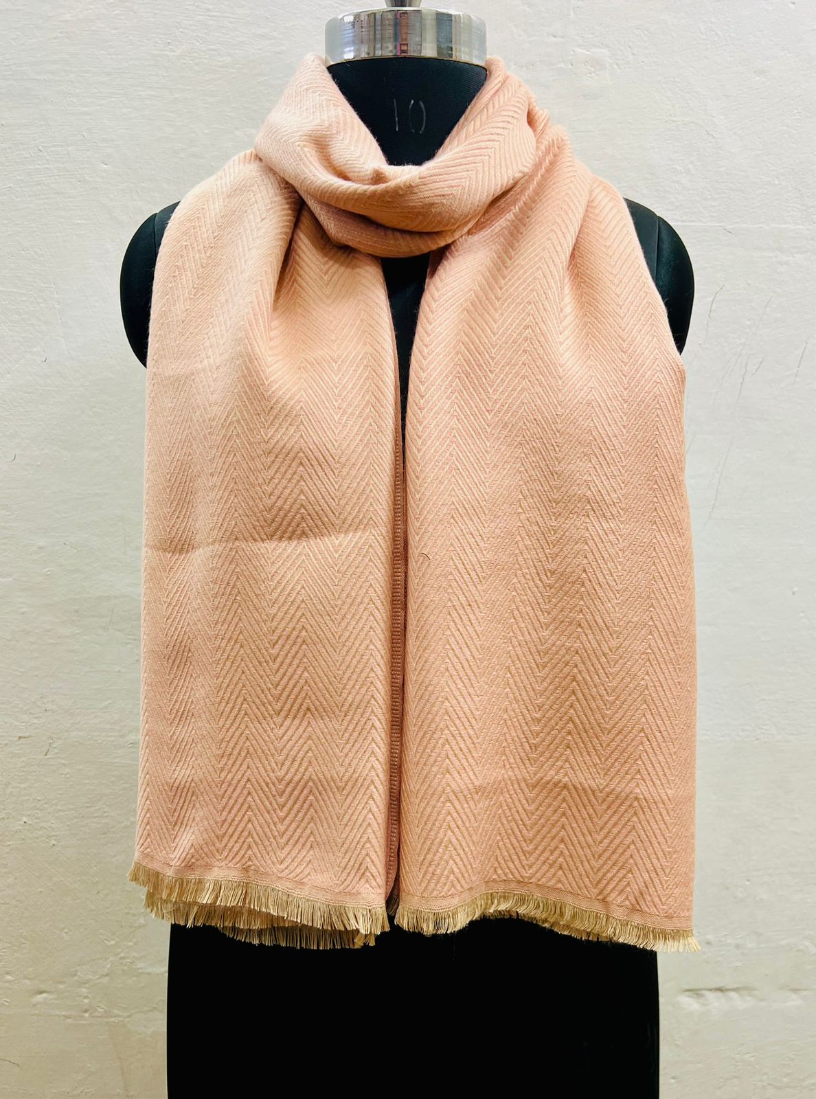 The Meridian Weave Stole (Pashmina Wool Herringbone)