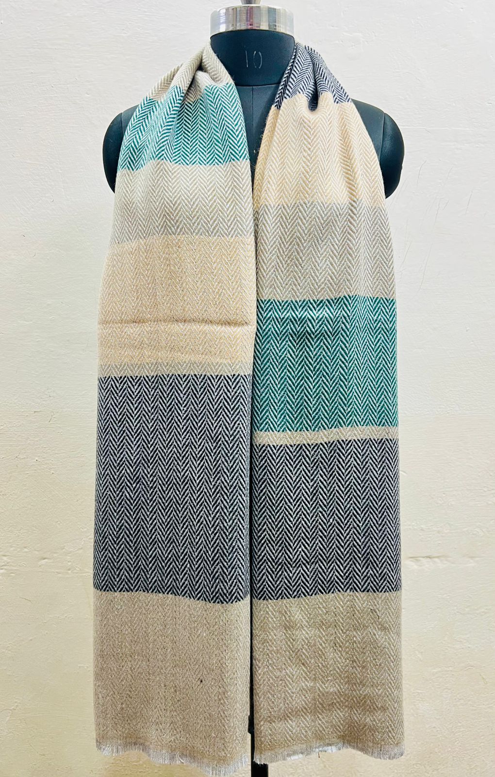 The Heritage Herringbone | Pure Pashmina Artisan Stole